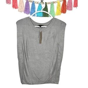 Banana Republic Gray Grey Sleeveless Lightweight Spring Sweater Extra Small